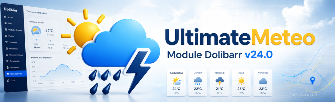 G&eacute;rez la m&eacute;t&eacute;o dans dolibarr